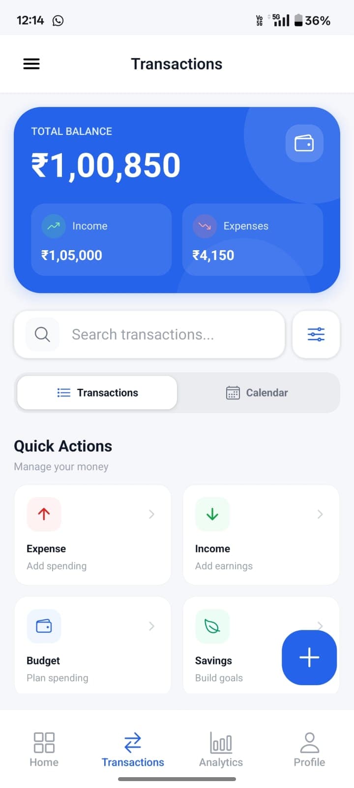 FinTrack app screen 9