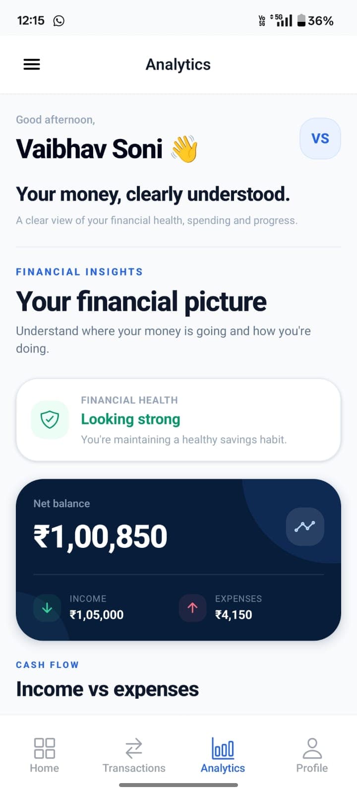 FinTrack personal finance app screenshot 16