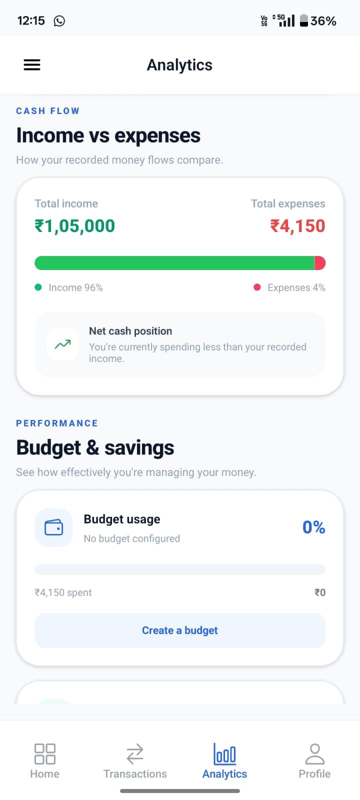 FinTrack personal finance app screenshot 17