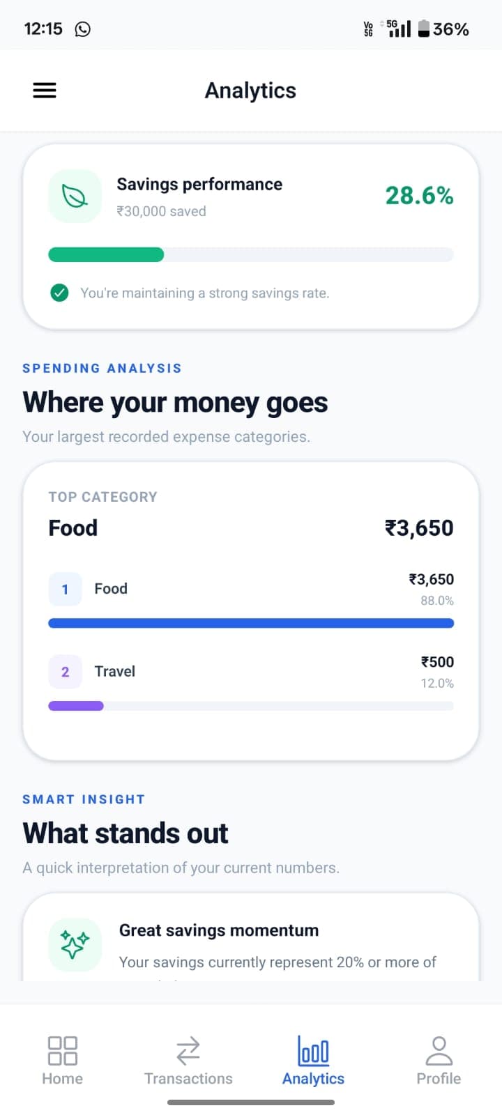 FinTrack personal finance app screenshot 18