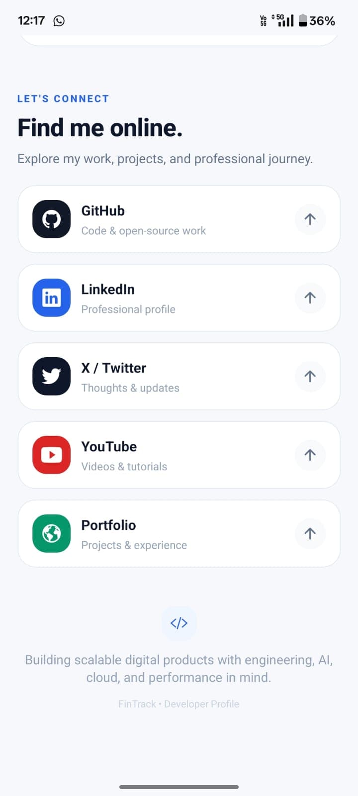 FinTrack personal finance app screenshot 36