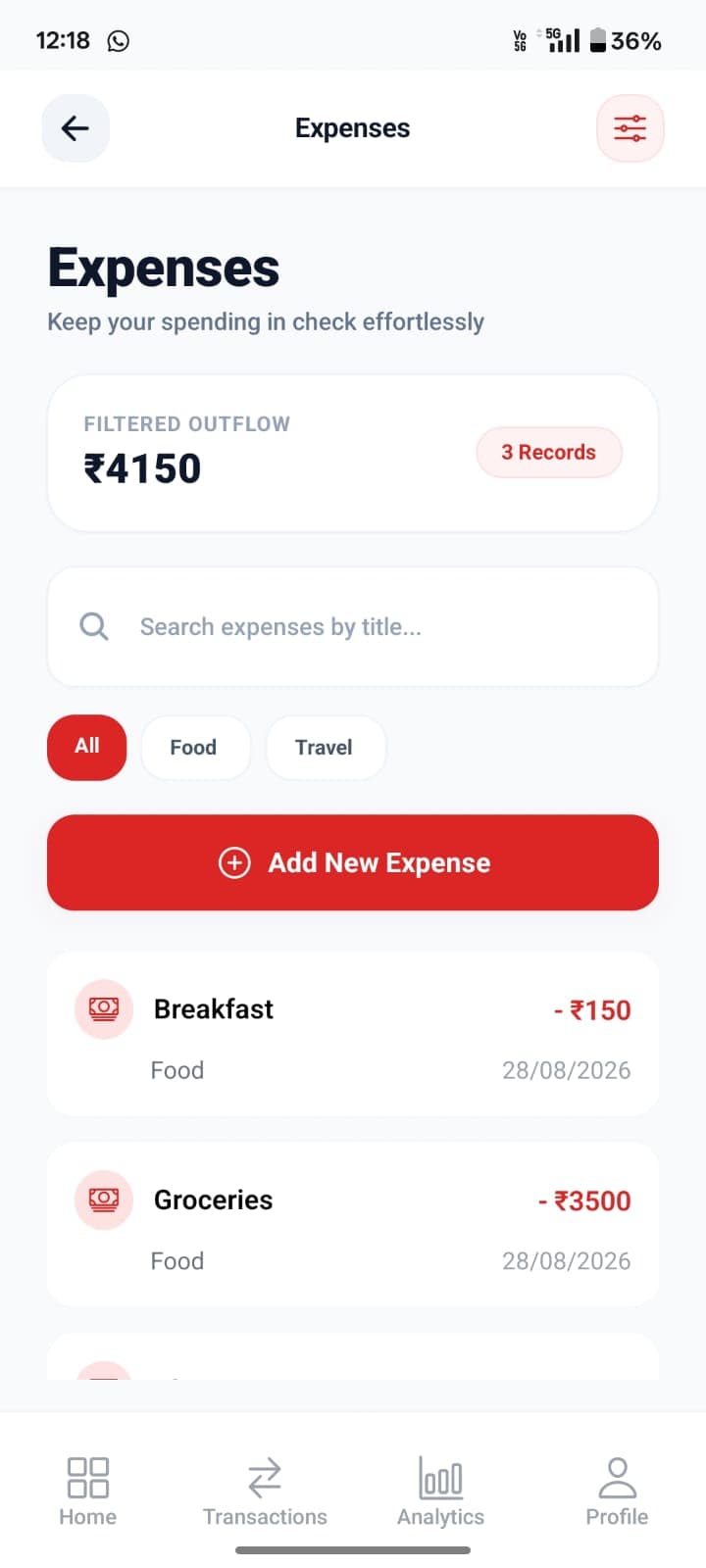 FinTrack personal finance app screenshot 38