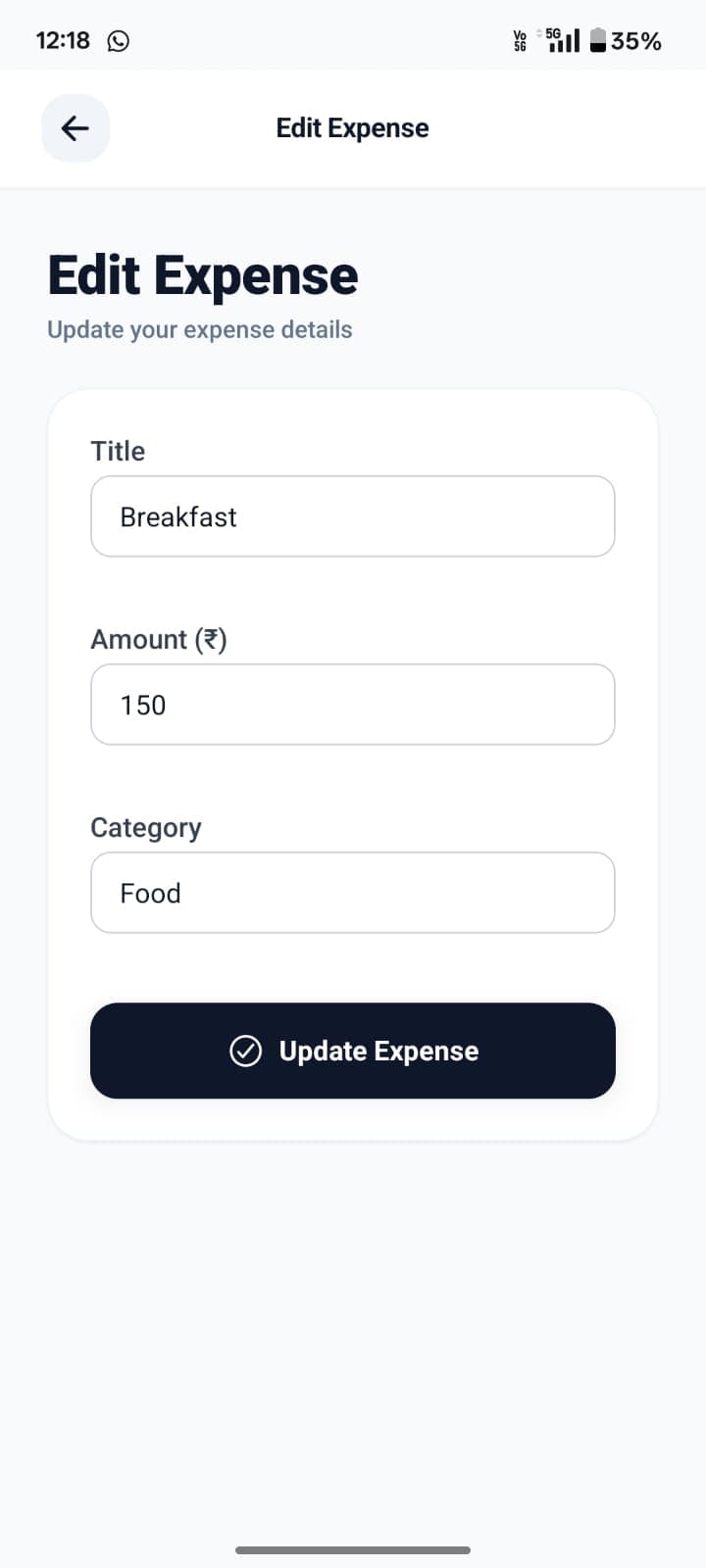 FinTrack personal finance app screenshot 41