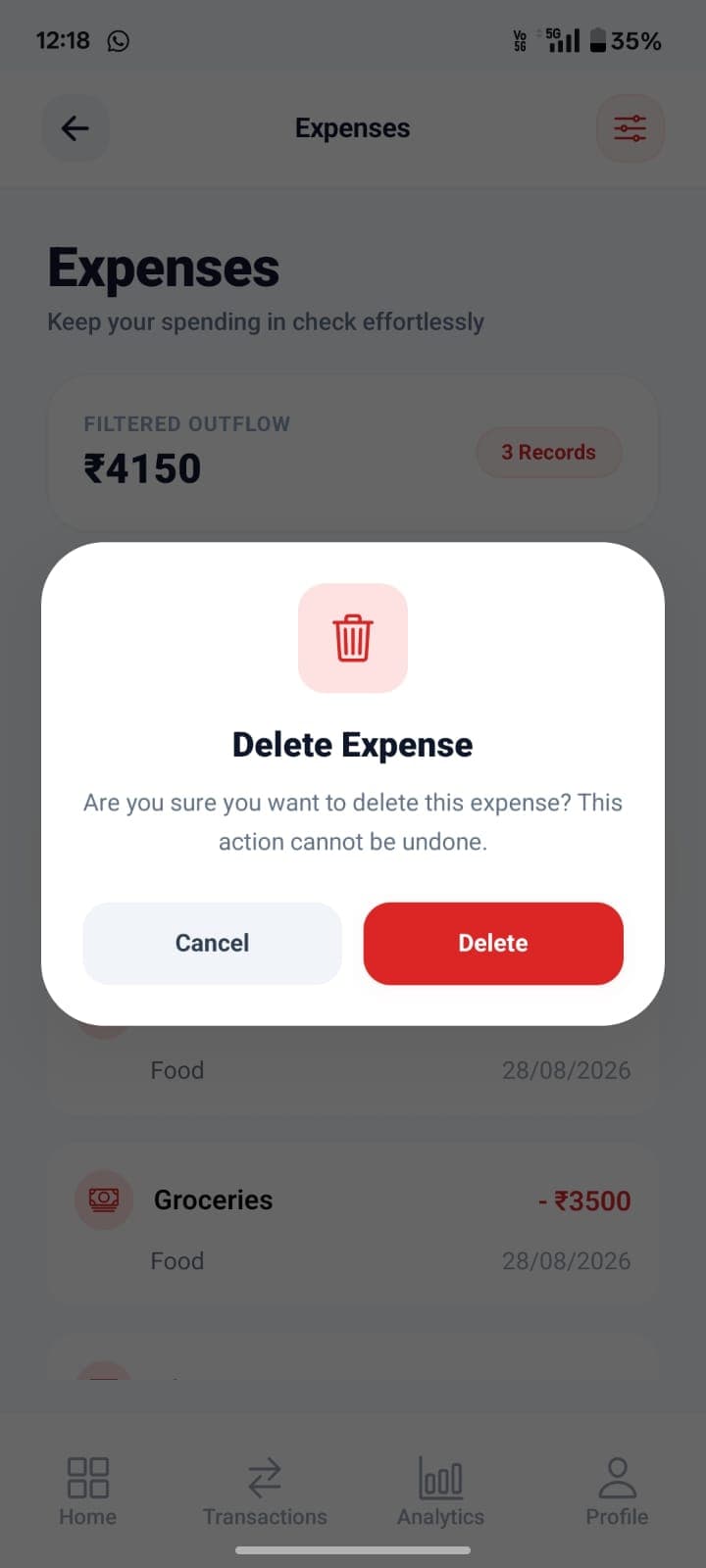 FinTrack personal finance app screenshot 43