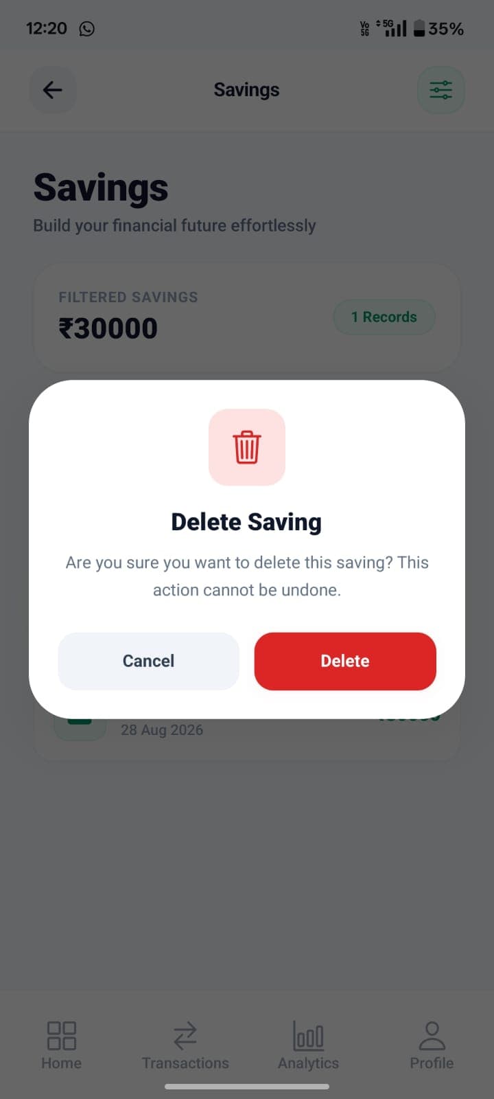 FinTrack personal finance app screenshot 59