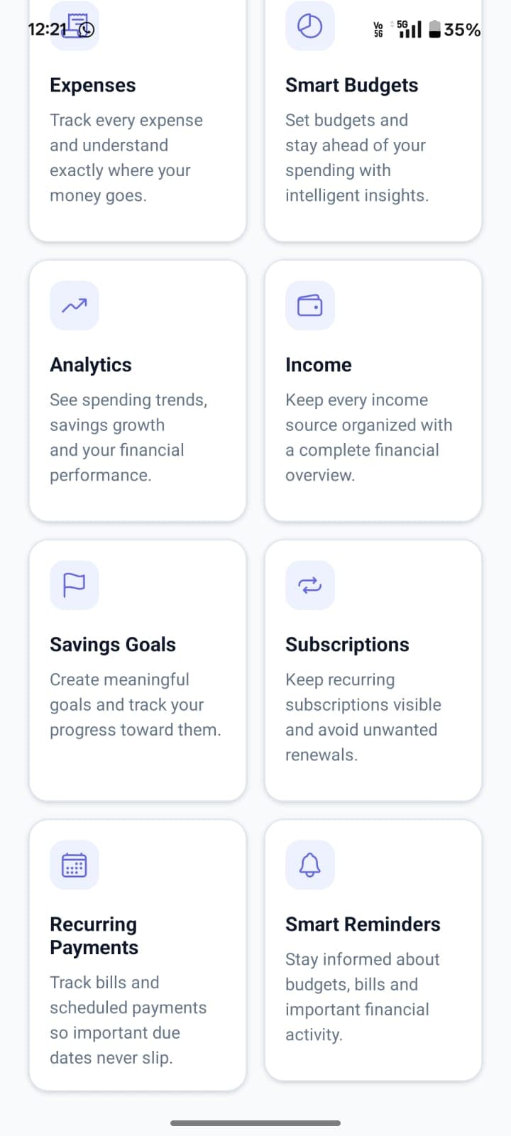 FinTrack personal finance app screenshot 65