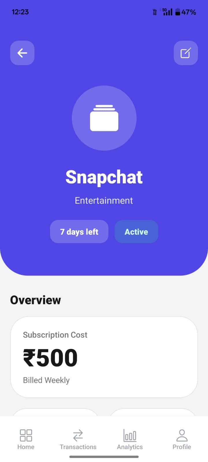 FinTrack personal finance app screenshot 71