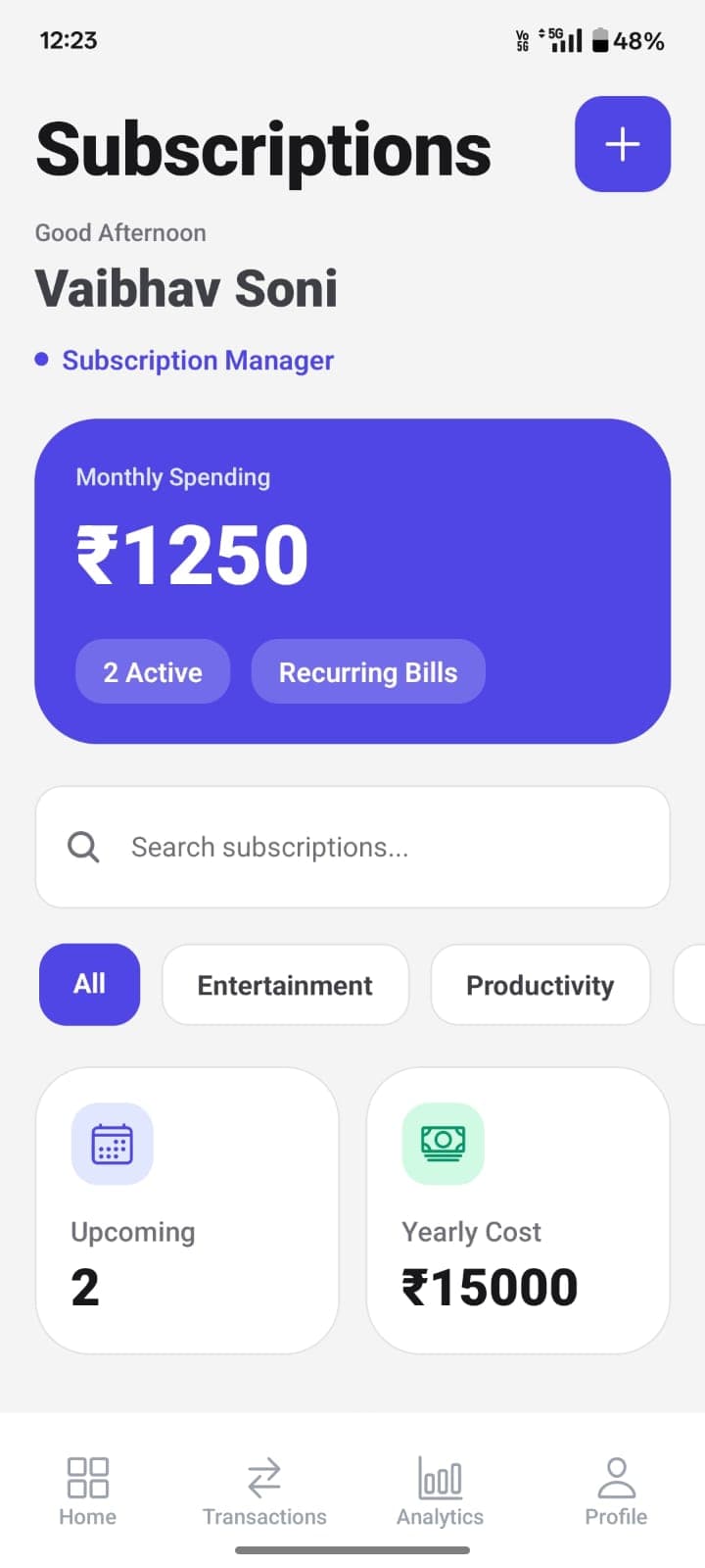 FinTrack personal finance app screenshot 73