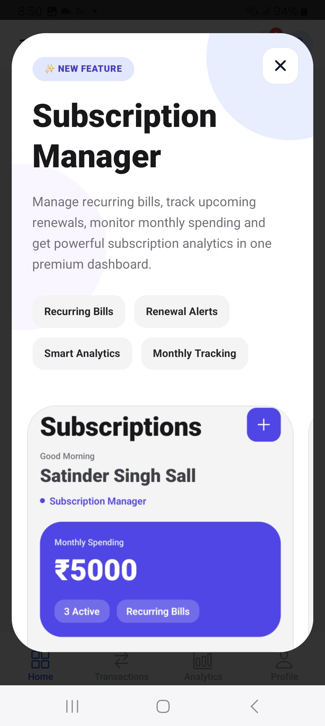 Subscription Screenshot 4