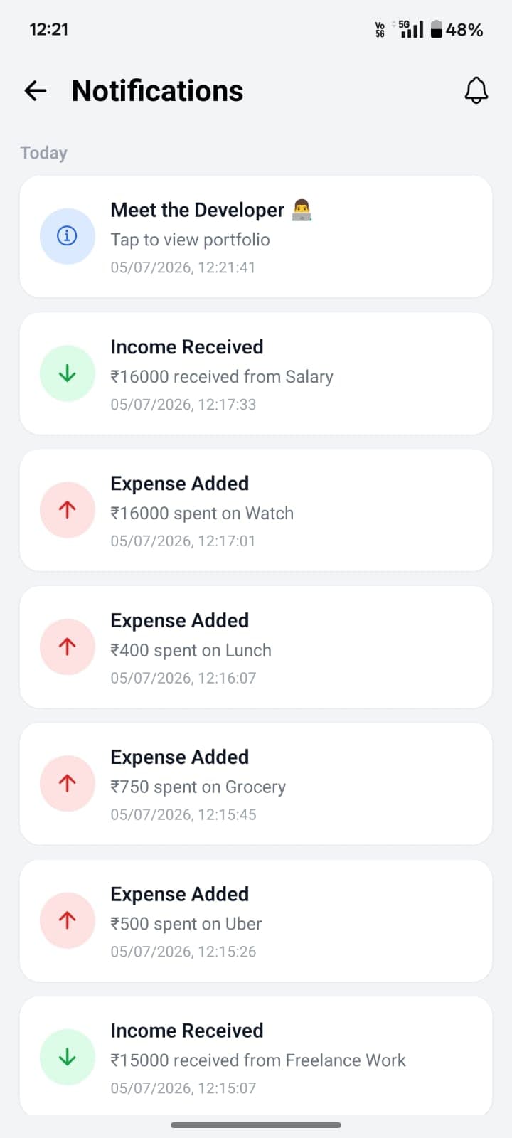 FinTrack Screenshot